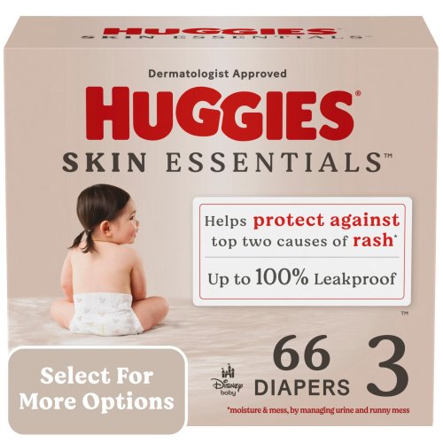 Huggies Skin Essentials Baby Diapers, Size 3 (16-28 lbs), 66 Ct (Select for More Options)