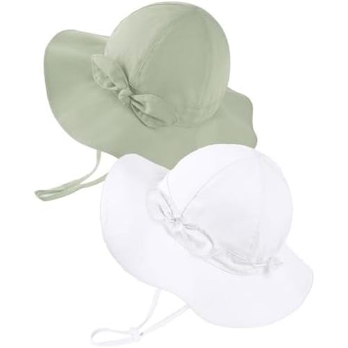 FURTALK Baby Sun Hat Toddler Girls Bucket Beach Hat Wide Brim UPF 50+ Adjuatable Travel Beach Essentials