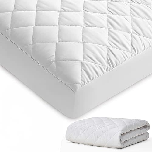 GOTS Certified Organic Cotton Waterproof Crib Mattress Protector, 52”L x 28”W x 9”H, Cream