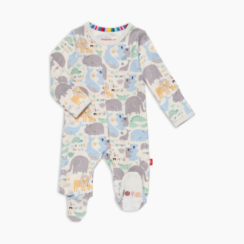 Magnetic Me Organic Cotton Footie - Little Lovin, 0-3 M