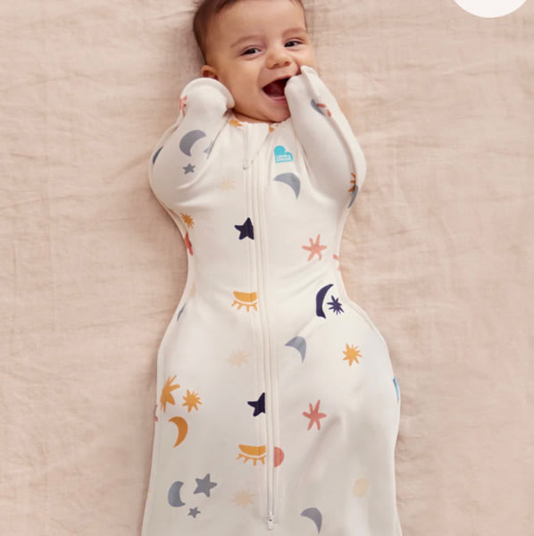 Swaddle Up™ 1.0 TOG Organic Cotton Buff Lunar