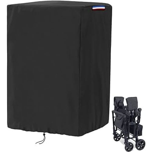 Wagon Cover compatible with Wonderfold Wagon W2 Series(Cover Only),Waterproof 420D Stroller Wagon Cover With Handle Adjustable Drawstring-25 L x 20" W x 31" H
