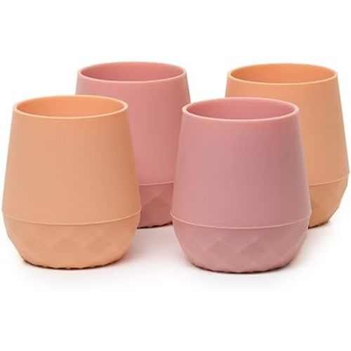 Tooshka Baby Led Weaning Cups - Set of Four (Pink & Peach)