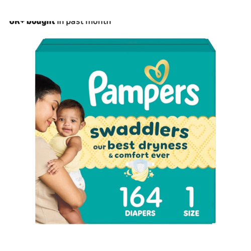 Amazon.com: Pampers Swaddlers Diapers, Size 1 (8-14 lbs), 198 Count, Absorbent, Keeps Baby Dry and Comfortable, Skin Safe Disposable Baby Diaper (Packaging May Vary) : Baby