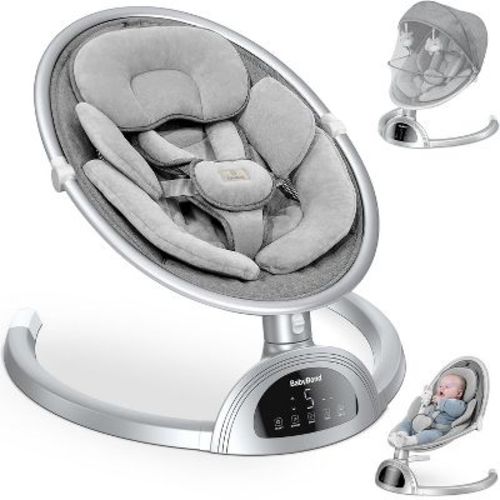BabyBond Baby Swings for Infants with 10 Preset Nursery Rhyme, 5 Point Harness Belt, 5 Speeds and Remote Control