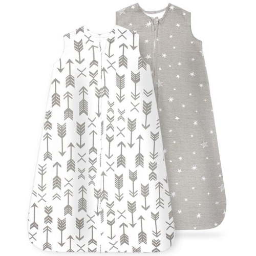 Baby Sleep Sack 3-6 Months, Cotton Sleep Sacks for 3-6 Months, Unisex Sleeping Bag Sack, Small Size, 2-Way Zipper, 0.5 Tog Breathable Cotton