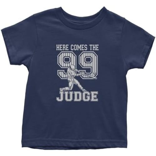 Here Comes The Judge 99 NY Baseball Toddler T-Shirt, Soft Cotton