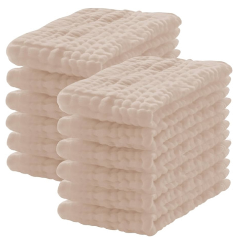 Amazon.com: Lovely Care 12 Pack Muslin Burp Cloths 100% Cotton Muslin Cloths Large 20''x10'' Extra Soft and Absorbent Baby Burping Cloth - Brown : Baby