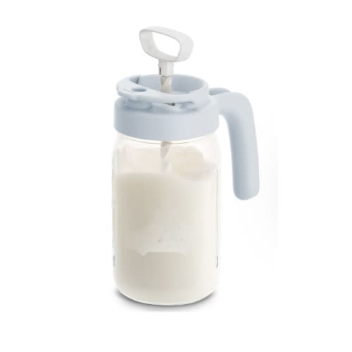 Papablic Glass Formula And Breastmilk Mixing Pitcher with Mixing Handle - Blue