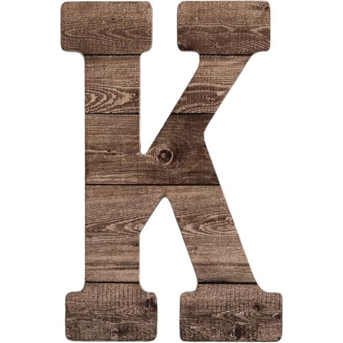 COLLECTIVE HOME - 12" Wood Letters for Wall Decor, Rustic Wall Sign, Decorative Hanging Alphabet Signs, House Number, Decorations for Wedding Birthday Housewarming Party, Wood. (K)