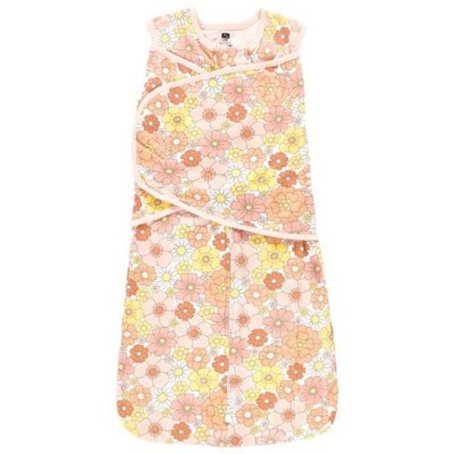 Hudson Baby Infant Girl Convertible Swaddle Sleep Sack, Peace Love Flowers, 0-3 Months