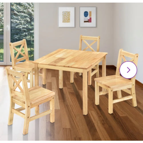 Sand & Stable Baby & Kids Buckley Kids Solid Wood Square Play Table and Chair Set | Wayfair