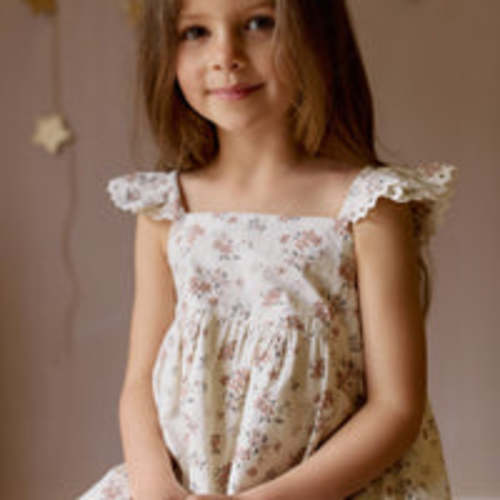 Organic Cotton Elodie Dress - Selena Blush – Jamie Kay USA
