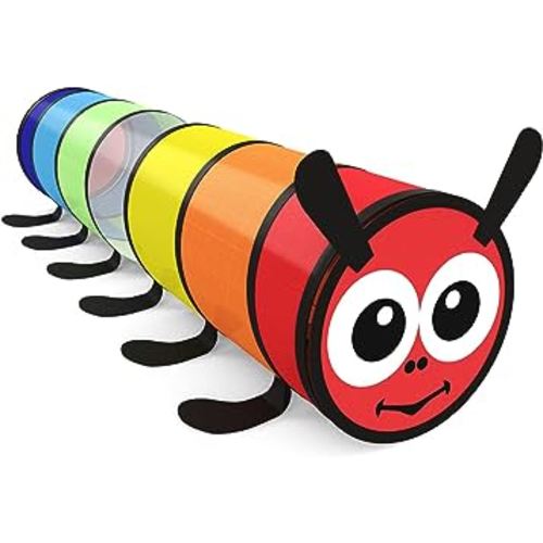Kids Play Tunnel for Toddlers 1-3 Colorful Pop Up Baby Tunnel for Kids to Crawl Through 6 Foot with Breathable Mesh Collapsible Toddler Tunnel Toys Gift for Children or Dog