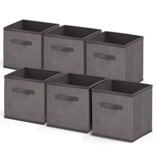 Nestl Foldable Cube Storage Bins, Fabric Storage Bins with Handles, Cubby Organizers Bins