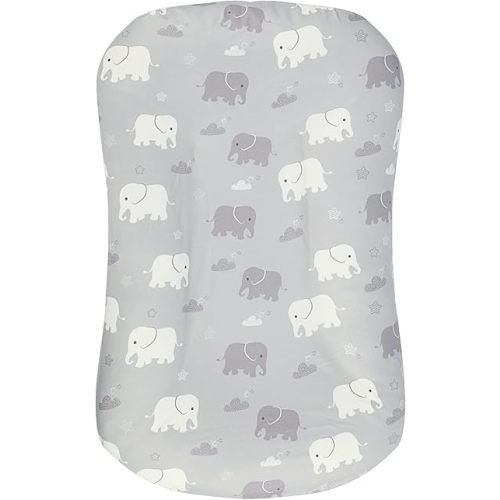 TANOFAR Baby Lounger Cover, Newborn Lounger Cover for Boys, Removable Nest Slipcover, Soft Comfortable, Machine Washable, Elephants