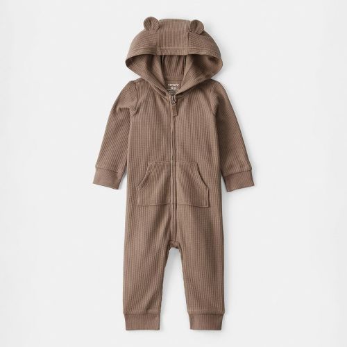 Baby Boys Carter's Bear Hooded Long-Sleeve Jumpsuit