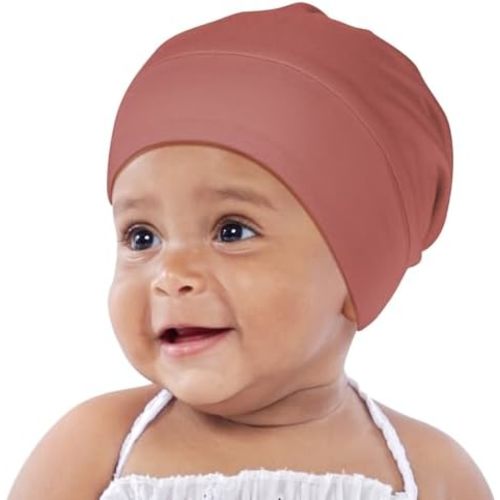 OLESILK Silk Baby Bonnet for 0-6 6-12 Months - 100% Mulberry Silk Toddler Hair Bonnet, Adjustable Night Cap for Sleeping