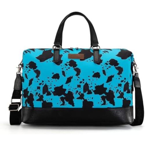 Wrangler Oversized Cow Print Weekender Bag - Travel Duffle for Women - Overnight Bag WG133-5110TQ