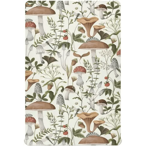 Mushrooms and Berries Crib Sheets for Boys Girls Soft Breathable Mini Crib Sheets for Baby 52" x 28"