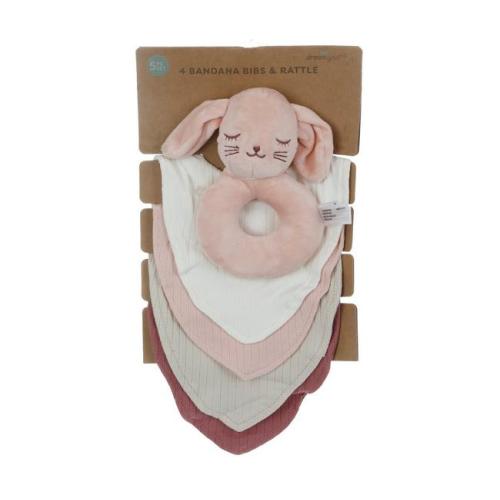 Children's Bibs and Rattle Set