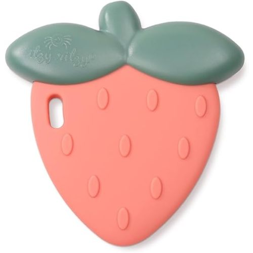 Itzy Ritzy Silicone Sweetie Shake Rattle, Strawberry