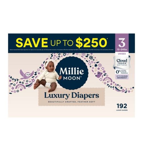 Millie Moon Luxury Disposable Diapers - Size 3 - 192ct