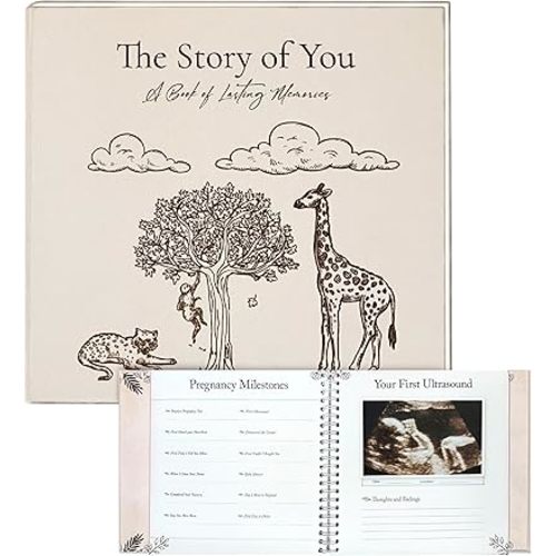Pregnancy Journal & Baby Memory Book - 150 Pages Baby Book for New Parents Keepsake to Remember Milestones of Mom & Babies Journey, Pregnancy Journal For First Time Mom - Best Gifts for Expecting Mom