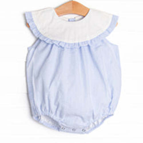 Peyton Bubble, Blue Seersucker – Stitchy Fish
