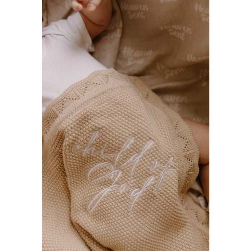 Child of God Knit Blanket – OUR HOUSE ABOVE