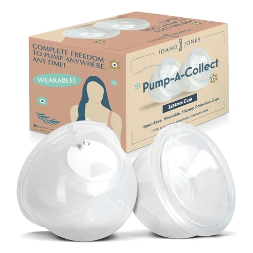 Wearable Breast Milk Collection Cups - Works with Baby Buddha, Legendairy Milk, Medela, Spectra, Imani, Zomee, Freemie (24mm)
