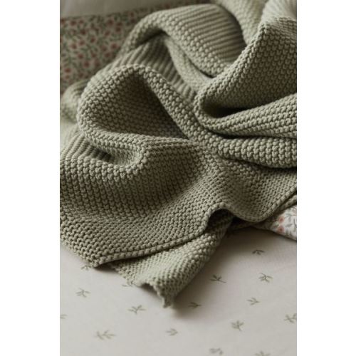 Moss-stitched Cotton Blanket