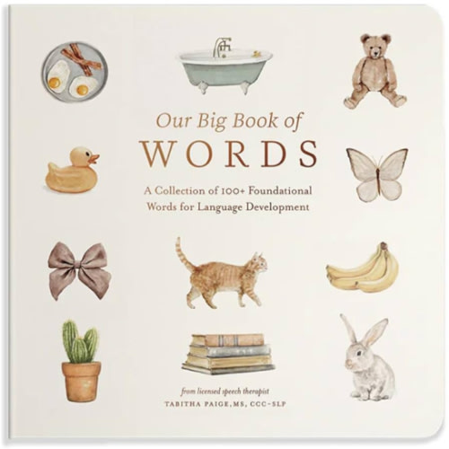 Our Big Book of First Words: A Collection of 100+ Foundational Words for Language Development (Tabitha Paige Children's Book Series)