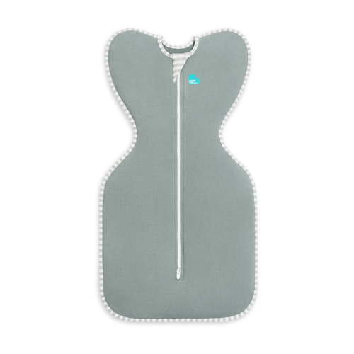 Love to Dream Swaddle Up Cotton 1.0 TOG Baby Sleep Sack, Arms Up Design, Twin Zipper, Newborn 5-8.5 lbs, Deep Olive