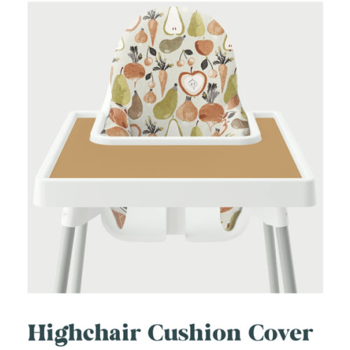 Highchair Cushion Cover - Earthy Veggies – Yeah Baby Goods