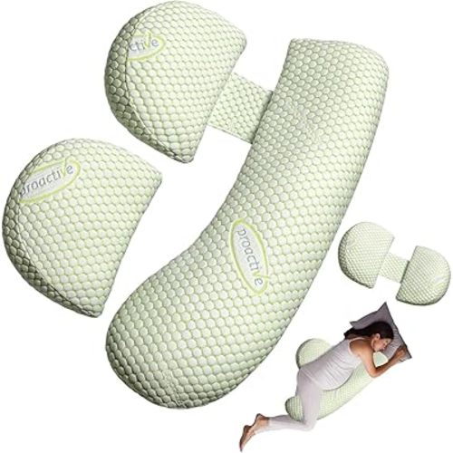 Pregnancy Pillow, Maternity Pillow for Sleeping, Soft Maternity Pillow with Detachable & Adjustable Pillow Cover, Pregnancy Body Pillow Support Legs, Back, Belly, HIPS
