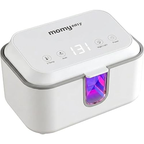 MOMYEASY Baby Wipe Warmer, Large Capacity Wipes Dispenser with 3 Temperature Modes, Even Heating Diaper Wipe Warmer with Night Light, Wipes Warmer for Babies/Adults