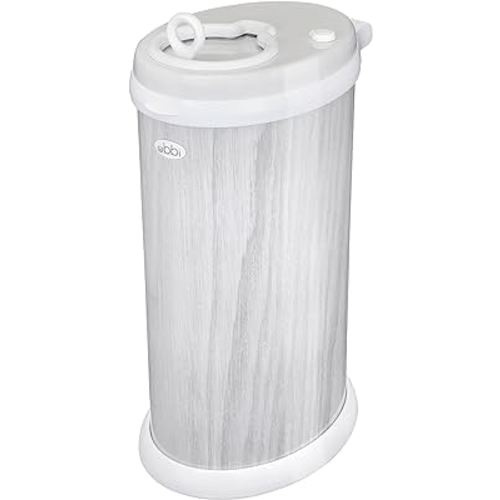 Ubbi Steel Odor Locking, No Special Bag Required Money Saving, Awards-Winning, Modern Design, Registry Must-Have Diaper Pail, Woodgrain