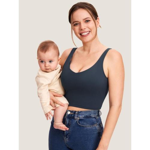 Momanda V Neck Nursing Crop Tank Top - TikTok Shop