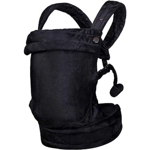 NEST BLANCHE Baby Carrier Newborn - Ergonomic Cozy and Lightweight Infant Carrier for 7-35lbs,Effortless to Put On, Ideal for Hands-Free Parenting, Enhanced Lumbar Support,Black