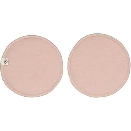 Organic Merino Wool Nursing Pads - Soft, Heat-Regulating, Fluid-Transporting, Reusable, Naturetexx® Plasma & GOTS Certified, Enzyme-Free, Machine Washable (Spa Rose, Medium)