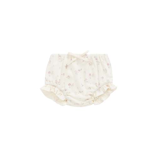 Organic Cotton Fine Rib Frill Bloomer - Caroline Egret