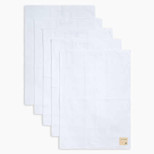 Organic Burp Cloth (5 Pack) - Cloud Solid