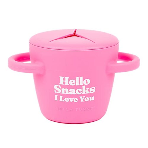 Amazon.com : Bella Tunno Happy Snacker – Spill Proof Snack Cups for Toddlers and Babies, Snack Containers Made from Silicone BPA Free, Soft Opening & Removable Lid (Hello Snacks) : Baby
