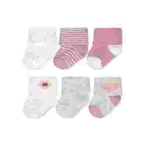 Carters Newborn Girl Cuff Socks - 6 Pack 0-6M