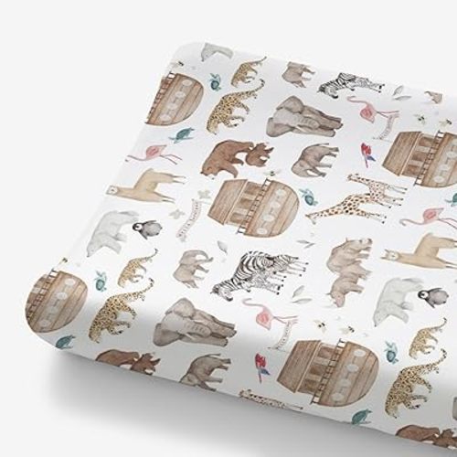 Noah’s Ark Animal Boat Changing Pad Cover