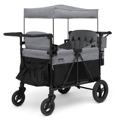 Jeep Wrangler Deluxe 4 Seater Stroller Wagon By Delta Children - Gray