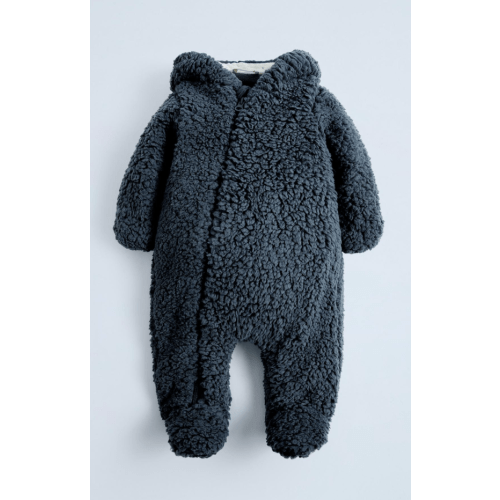 FAUX SHEARLING BODYSUIT - Petrol blue | ZARA United States