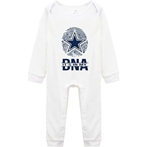 Cowboys It's in My DNA Super Cute Boys and Girls Universal Long Sleeve Onesie