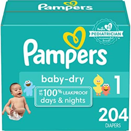 Pampers Baby Dry Diapers Size 1 204 Count